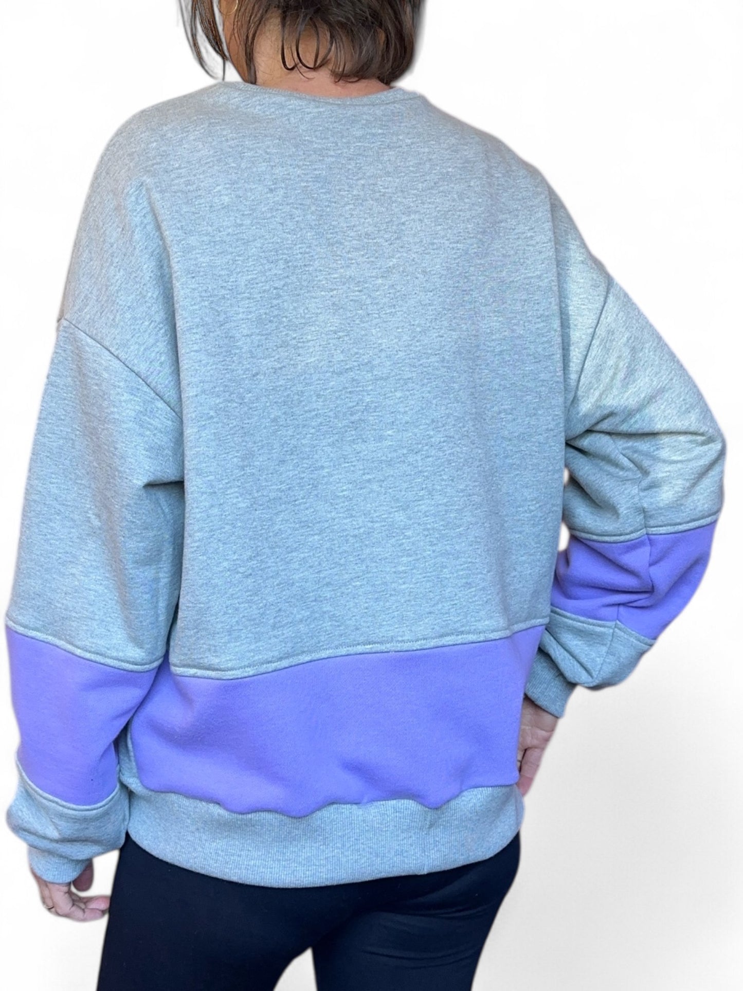 Purple stripe sweater