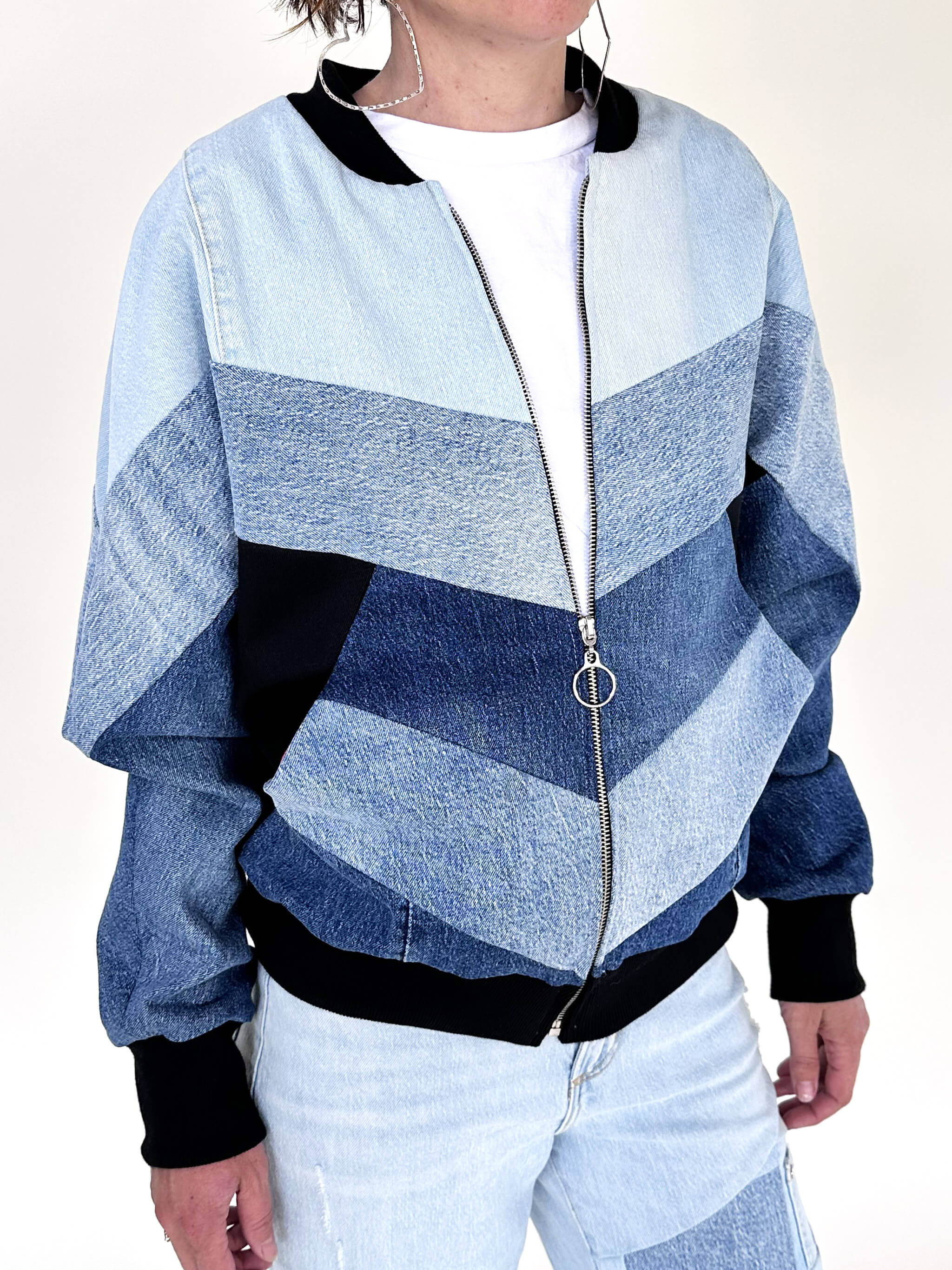 Up-cycled sustainable denim Jacket – Made Of Waste